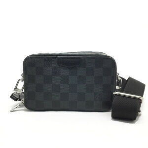 Louis Vuitton Alpha Wearable Wallet Shoulder Bag Damier Graphite Black